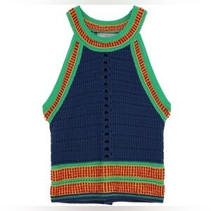 ASOS DESIGN bright colorful crochet crop top size S